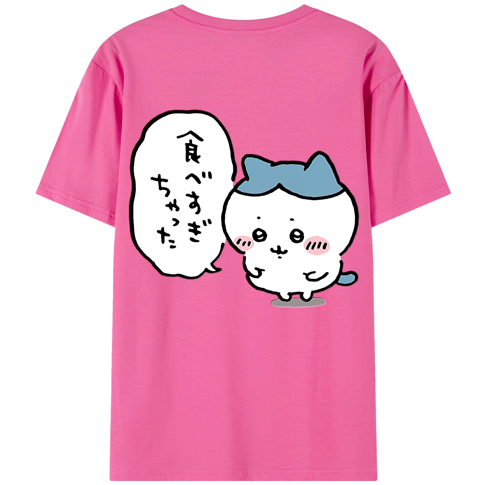 （画像用） ちいかわ ハチワレ Chii-kawa hachiware レディース半袖Tシャツ(バックプリント)